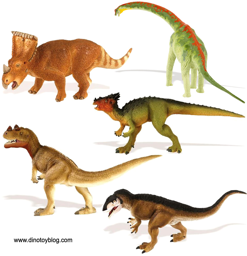 Wild Safari Ltd dinosaurs, new for 2012, Brachiosaurus, Vagaceratops, Dracorex, Ceratosaurus, Acrocanthosaurus
